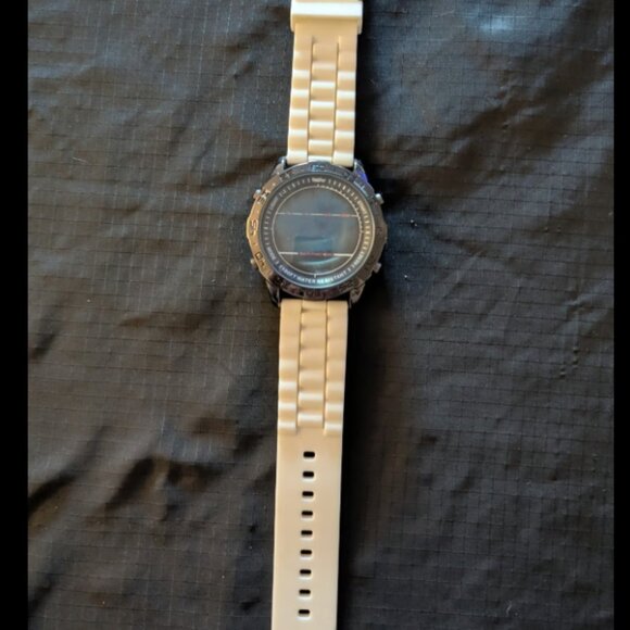 Mossimo Men's Multifunction Quartz Digital Watch with White Silicone Band - Picture 2 of 5